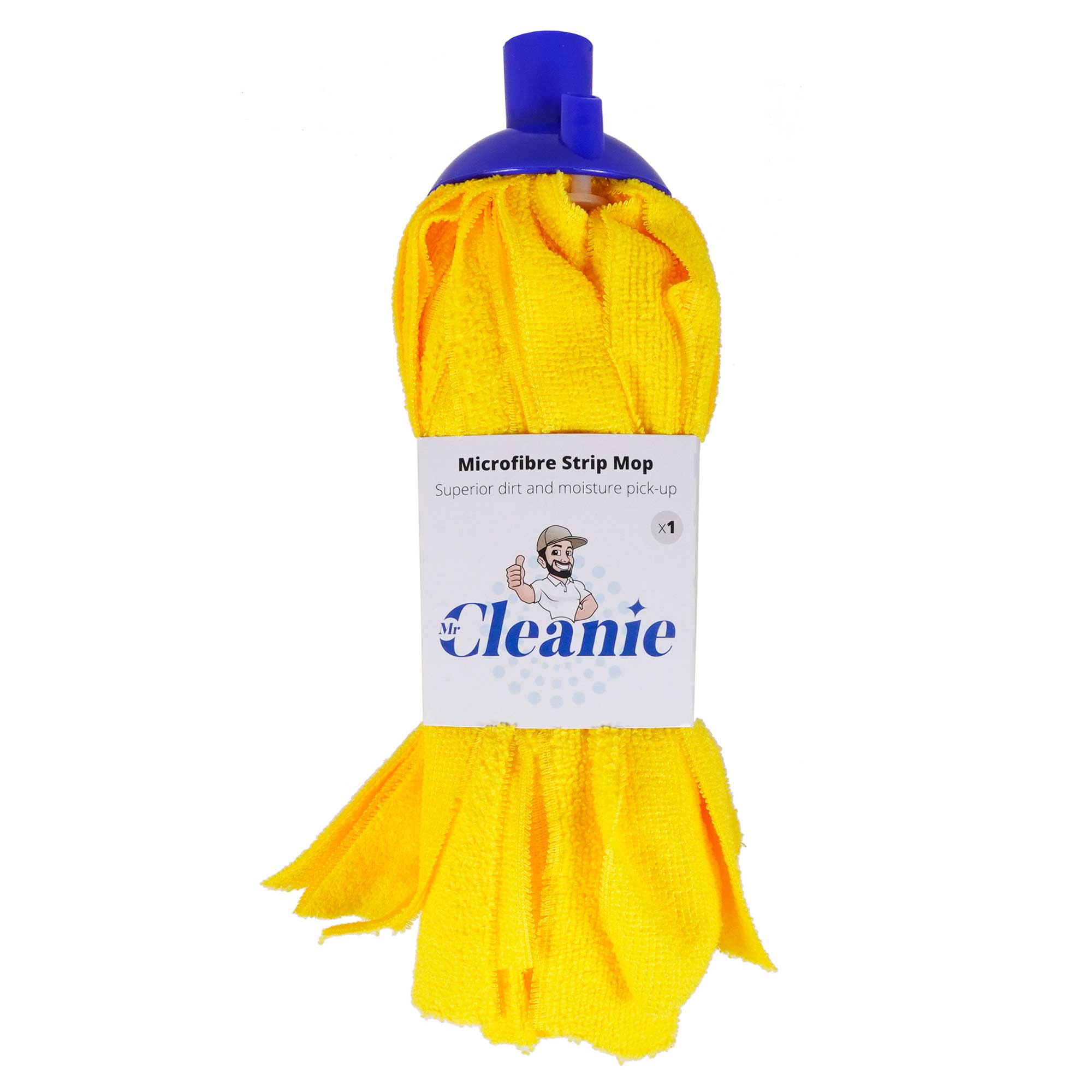 Mr Cleanie Microfiber Strip Mop Replacement Head for Household Cleaning Kitchen Bathroom