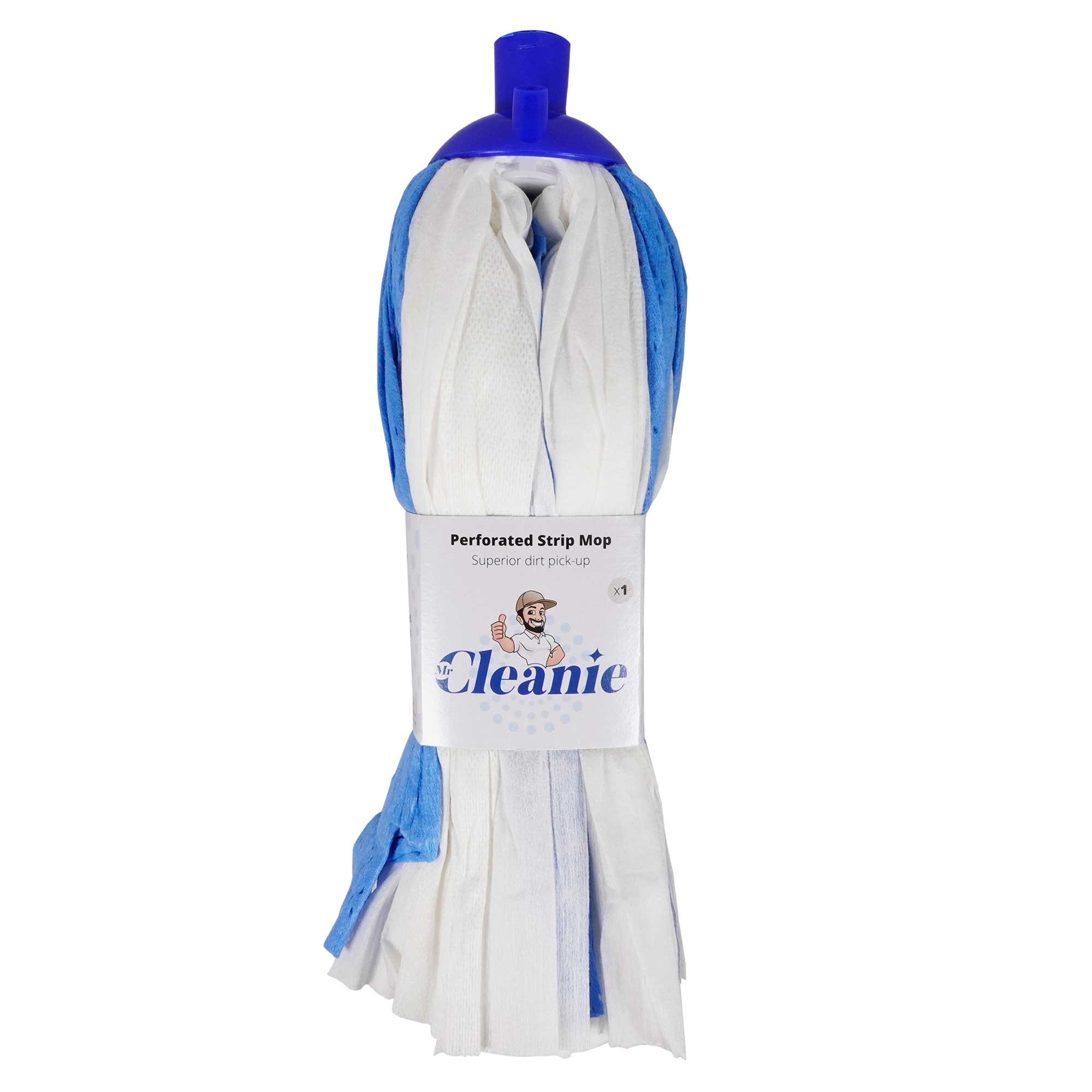 Mr Cleanie Perforated Strip Mop Replacement Head for Household Cleaning Kitchen Bathroom 2-Pack